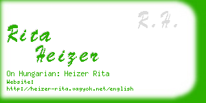 rita heizer business card